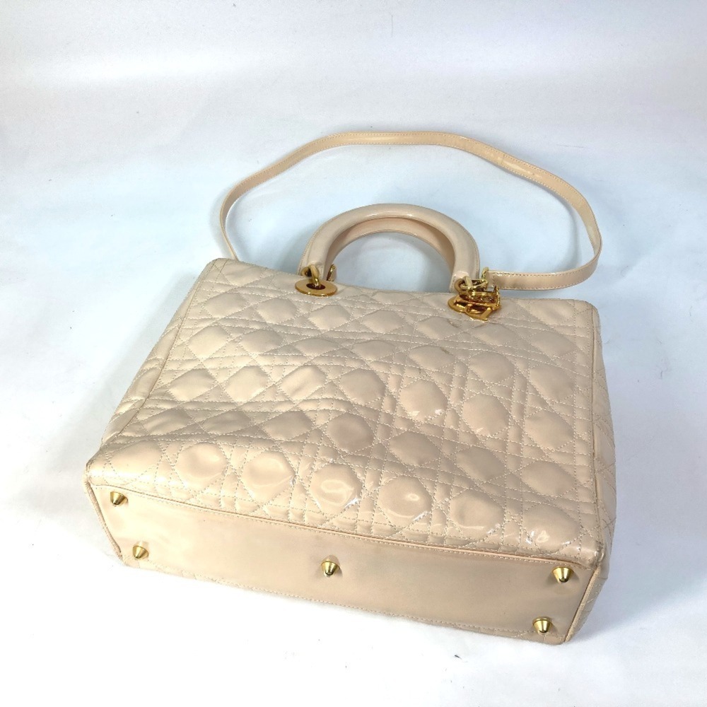 CHRISTIAN DIOR Cream Leather Shoulder Bag - Picture 5 of 13